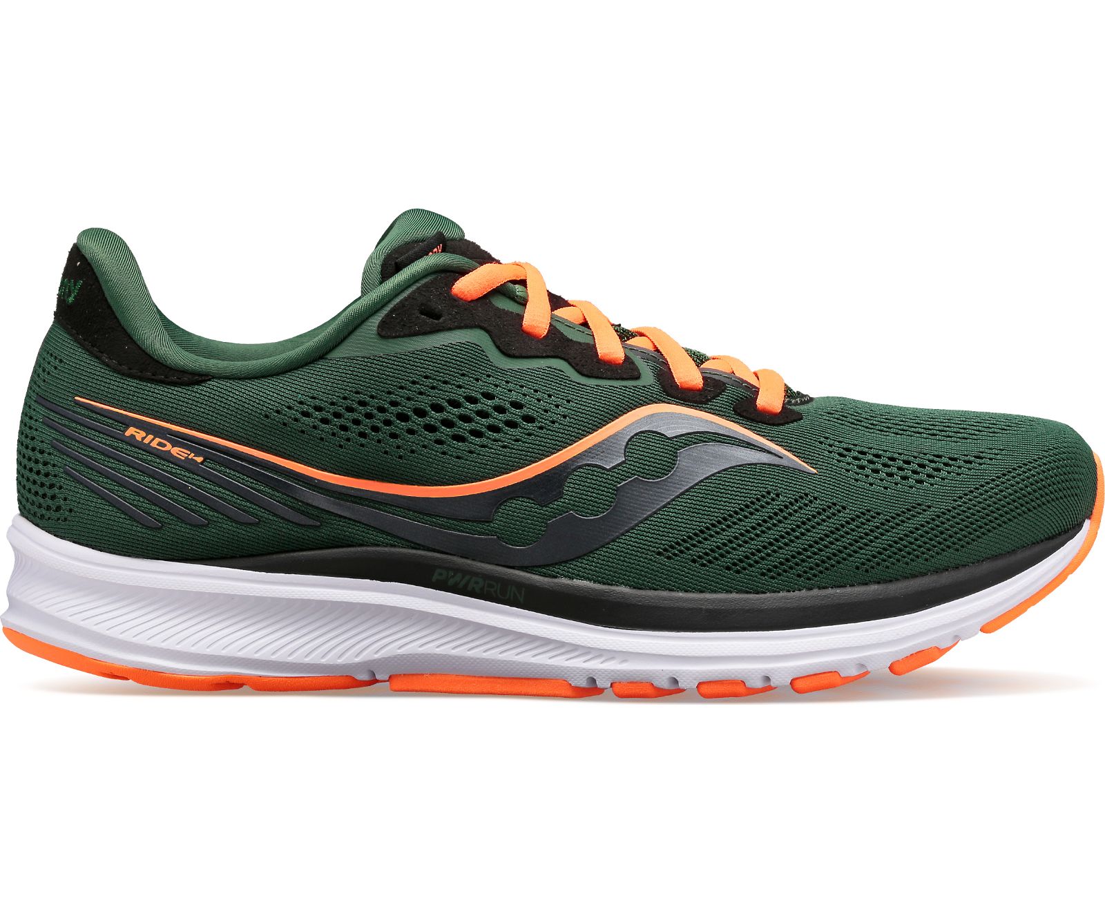 Saucony Ride 14 Löparskor Herr Mörkgröna Orange | Sverige 396VRW